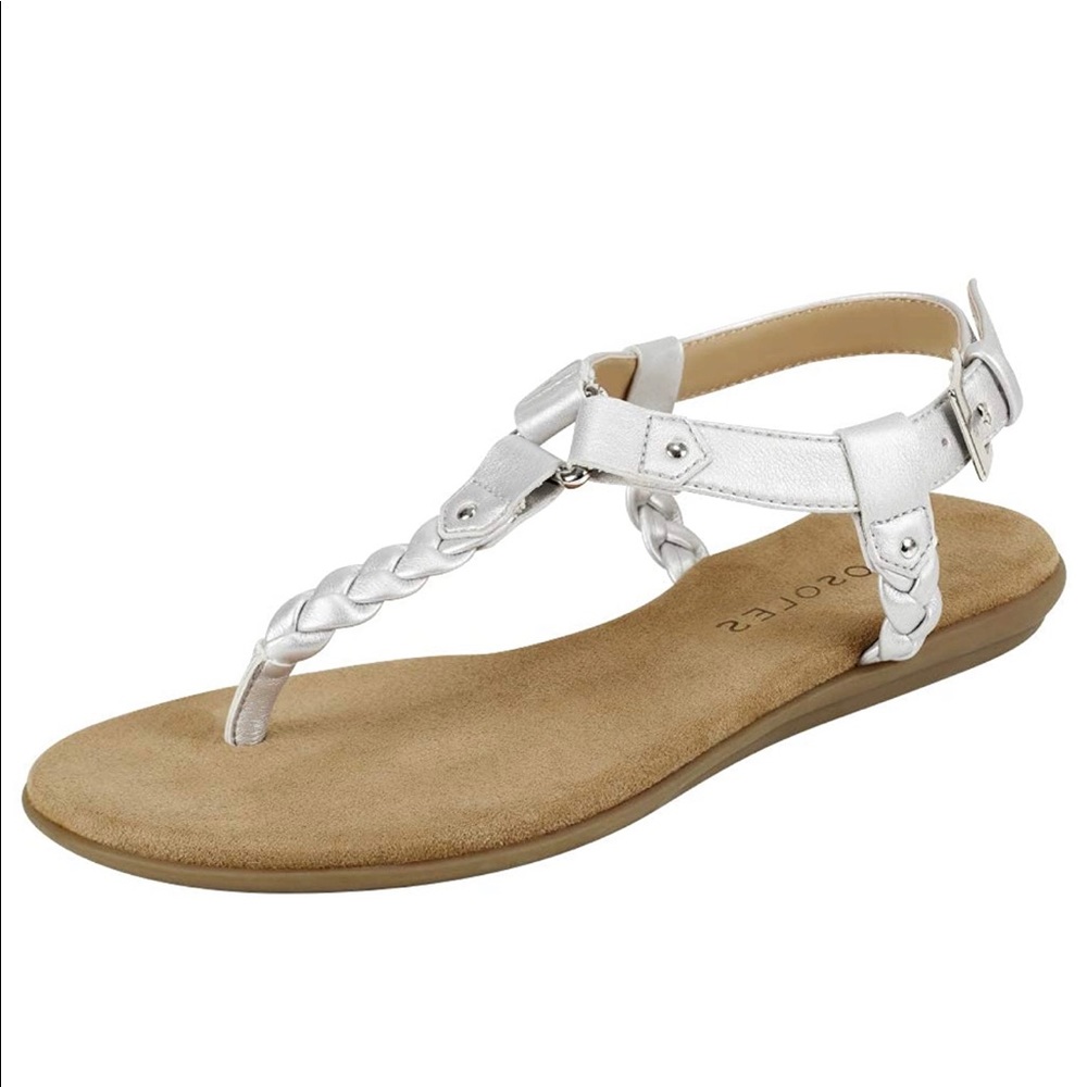 Silver Aerosoles Cedar Grove sandals 8.5